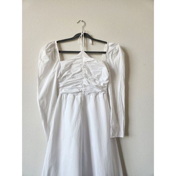 ASTR The Label‎ Women’s White Long Sleeve Tie Neck Dress | Size XS - Picture 4 of 8